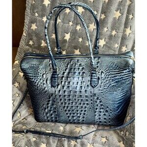 Brahmin Blue Weekender Great Condition